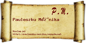Pauleszku Mónika névjegykártya